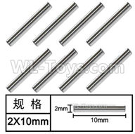 HG P408 Parts-Pin for the 12mm Hexagonal wheel seat-2X10mm-8pcs-W013003,HG P408 Kfor Parts,Military Vehicle HG P408 Humvee RTR Parts